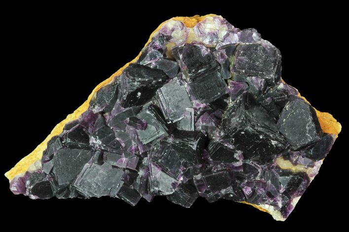 Dark Purple Cubic Fluorite and Quartz - China #94310